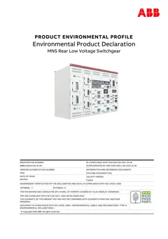 Low voltage switchgear