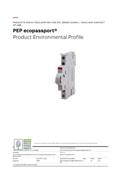 Auxiliary signaling contact