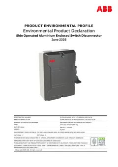 Side operated aluminium enclosed switch disconnector