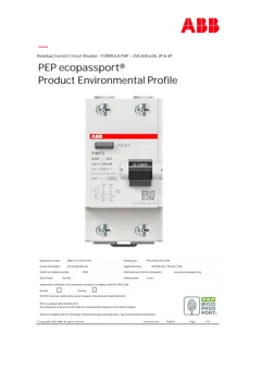 Plastic residual current circuit breaker