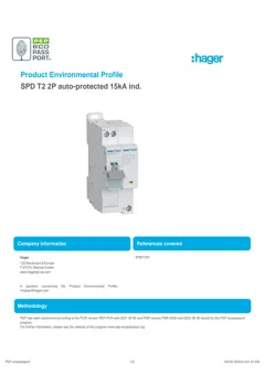 SPD T2 2P  Electric surgep protection device auto-protected 15kA ind.
