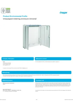 Unequipped metering enclosure
