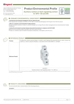 Auxiliary contact/fault signalling contact