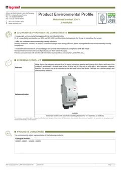 Motorised control modules