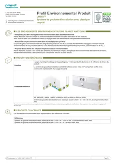 Plastic cable trunking from recycled plastic