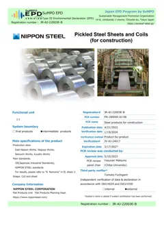 Pickled steel sheet and coil
