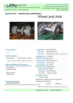 Steel wheel and axle