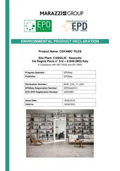 Ceramic tiles for floors and walls