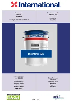 Epoxy paint, zinc coating