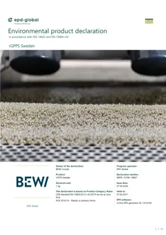 Polystyrene regranulate made of expanded polystyrene (EPS) waste
