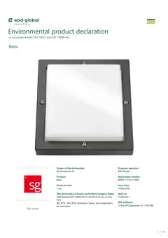 Aluminium wall luminaire, polycarbonate diffuser