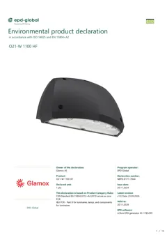 Wall mounted LED luminaire
