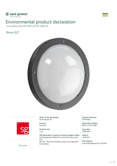 Aluminium wall luminaire, polycarbonate diffuser