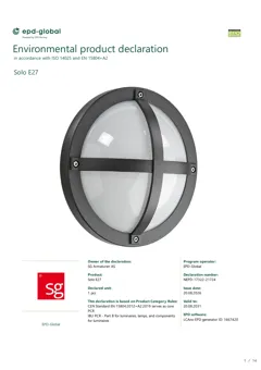 Wall mounted luminaire, polycarbonate diffuser
