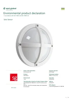 Aluminium wall luminaire, polycarbonate diffuser