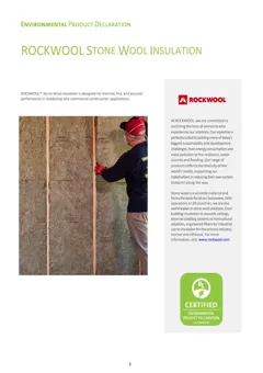 Stone wool insulation, heavy density roof board